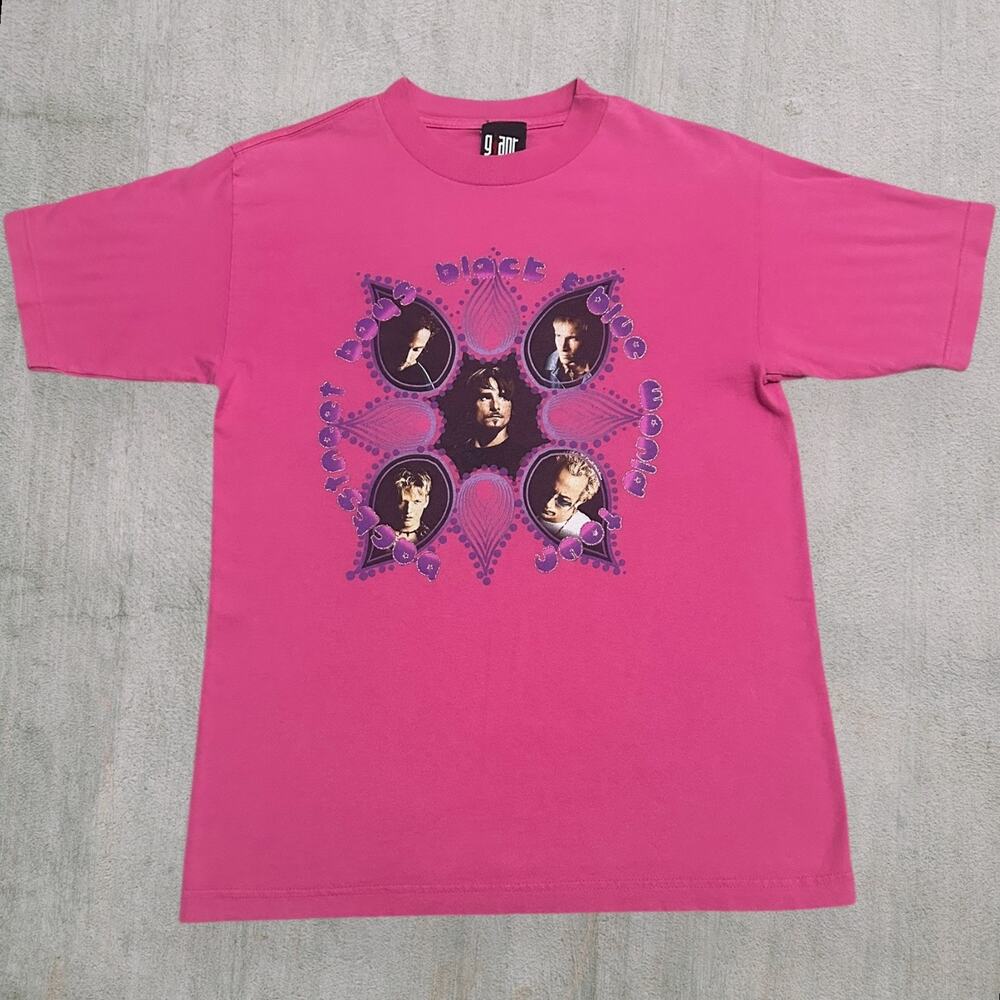 Back street boys black and blue world tour pink shirt on giant tag